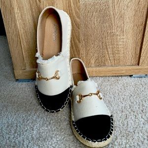 Two Tone Espadrille Flats EU 36 (5.5 USA)